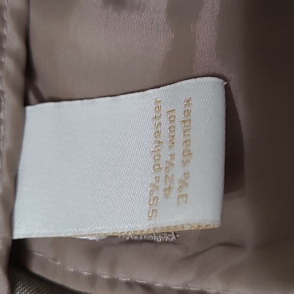 The Limited Tan Striped Wool Blend The Perfect Travel Suit Drew Fit Capri Pants - Picture 5 of 9